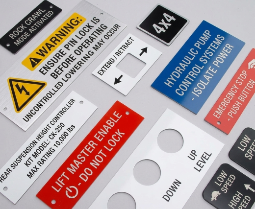 Control Panel Labels — Customised Lift Kits